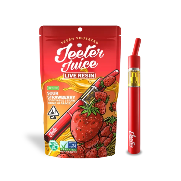 Jeeter Juice – Sour Strawberry (Hybrid) 1000mg – Pen Desechable